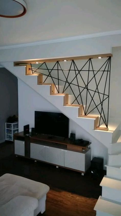 Unique Stairs, سلالم حلزونية, Lightning Ideas, درابزين السلم, تحت الدرج, Steel Staircase, Staircase Interior Design, Open Trap, Staircase Design Modern