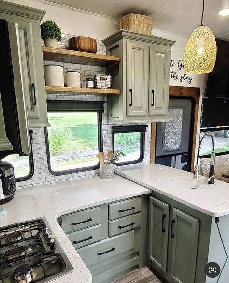 Camper Renovation Before After, Rv Bedside Shelf, Camper Flipping, Rv Flip, Camper Flip, Small Travel Trailer Remodel, Rv Porch, Makeover Madness, Small Camper Interior