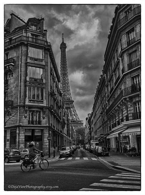 Eiffel Tower Black and White  Paris Fine Art Photograph A classic view of the Eiffel Tower in elegant black and white.  Orientation:  Portrait The photo comes unmatted and unframed. >>Printed by a professional lab on archival paper and inks. >>Ships via USPS or Fed Ex. >>Packaged in a flat photo mailer. Visit us at https://www.etsy.com/shop/DejaViewPhotography for more Paris pictures. ©All Rights Reserved. France Black And White Aesthetic, Black White Photos Art Photography, Paris Black And White Photography, Black And White Aesthetic Wall Art, Black And White Paris Wallpaper, Paris Aesthetic Black And White, Paris Black And White Aesthetic, Vintage Black And White Photography, Black And White Fashion Photography