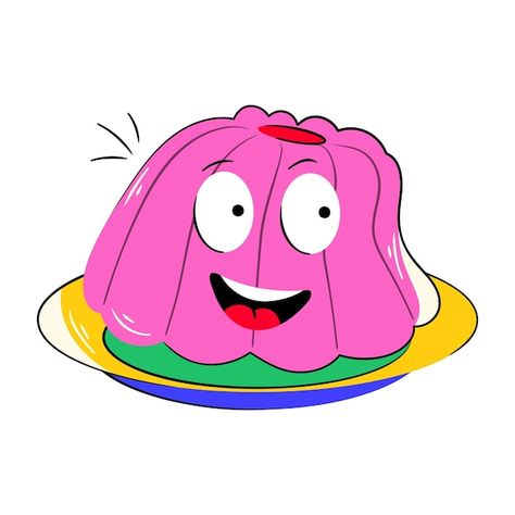 A cartoon of a jelly on a plate with a f... | Premium Vector #Freepik #vector #jelly #gummies #sweet #candy-cartoon Jelly Cartoon, Jelly Illustration, Candy Cartoon, Jelly Gummies, Islamic Image, Cartoon Images, Islamic Images, Sweet Candy, A Cartoon