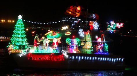 Christmas Boat Parade Decorations, Lighted Boat Parade Ideas, Boat Parade Decorating Ideas Christmas, Boat Christmas Decorations, Christmas Boat Parade Ideas, Christmas Boat Decorations Ideas, Boat Parade Decorating Ideas, Boat Parade Ideas, Pontoon Boat Decor