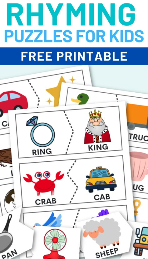 Rhyming Books For Preschool, Rhyming Lessons For Preschool, Rhyming Anchor Chart Preschool, Pre K Rhyming Words Free Printable, Rhyming For Preschoolers, Rhyme Games Kindergarten, Free Preschool Rhyming Activities, 1st Grade Rhyming Activities, Preschool Reading Activities Printables