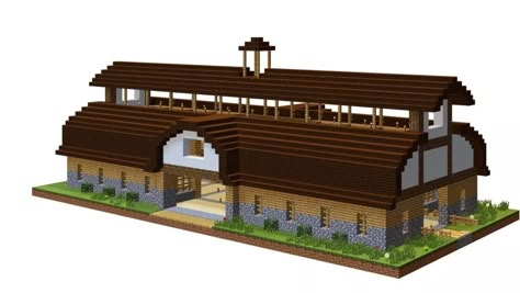 Minecraft Kale, Minecraft Horse Stables, Minecraft Barn, Minecraft Horse, Minecraft Building Ideas, Minecraft World, Bangunan Minecraft, Minecraft House Plans, Minecraft Farm