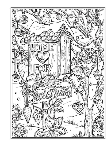 Teresa Goodridge Home For The Holidays, Teresa Goodridge Coloring Pages, Hanna Karlzon Seasons, Creative Haven Coloring Pages, Christmas Coloring Pages For Adults, Dover Coloring Pages, Dover Publications Coloring, Black And White Coloring Pages, Teresa Goodridge