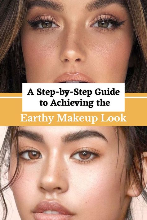 earthy makeup look guide Hobbit Makeup, Earthy Makeup Looks, Earthy Makeup, Inner Earth, Soft Natural Makeup, Sunkissed Makeup, Brown Mascara, Summer Makeup Looks, Natural Glowy Makeup