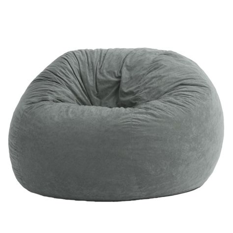 Suede Furniture, Grey Bean Bag, I Carly, Bean Chair, Large Bean Bag Chairs, Bean Bag Lounger, Large Bean Bags, Logo Minimal, Comfort Gray