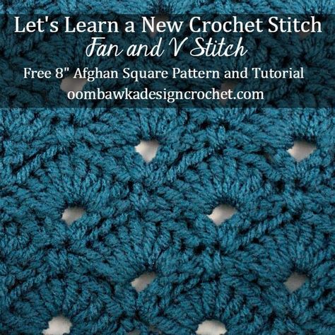 LLANCS Fan and V Stitch Tutorial @OombawkaDesign Fan Stitch Crochet, V Stitch Crochet, Design Crochet, Learn How To Crochet, V Stitch, Stitch Crochet, Single Crochet Stitch, Crochet Instructions, Crochet Stitches Tutorial