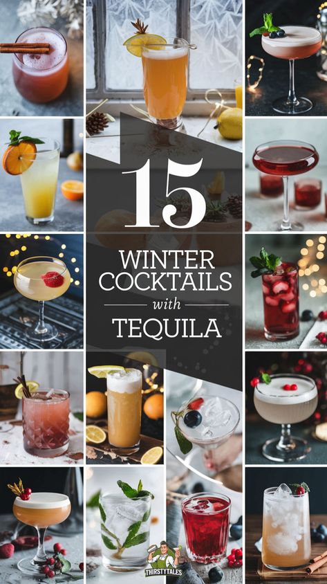 "Warm up this season with our collection of 15 Winter Cocktails with Tequila! Discover cozy recipes that are perfect for holiday gatherings, featuring festive flavors in every sip. From delightful Holiday Cocktail Recipes to unique Christmas Cocktails, these drinks will elevate your celebrations. Enjoy classic favorites like Margarita and explore New Year's Drinks With Tequila, including Easy Christmas Margarita and Tequila Christmas Punch!" Drinks With Tequila, Christmas Party Drinks Alcohol, Cocktails With Tequila, Fun Christmas Cocktails, Fun Christmas Drinks, Easy Holiday Drinks, Christmas Margarita, Holiday Cocktail Recipes, New Year's Drinks