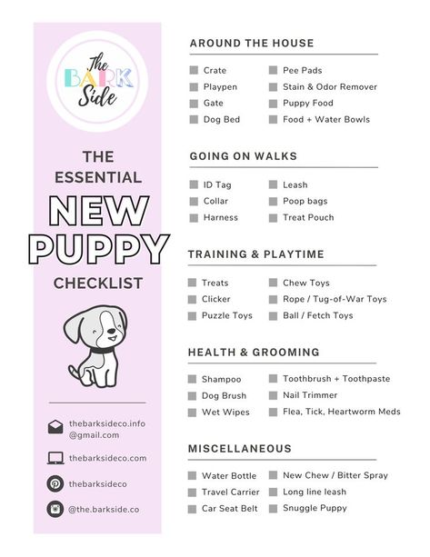 complete checklist of dog supplies for pet owners Aesthetic Puppy, Dog Supplies List, Puppy Needs, Puppy Essentials, Puppy List, First Puppy, New Puppy Checklist, Puppy Life, Puppy Checklist