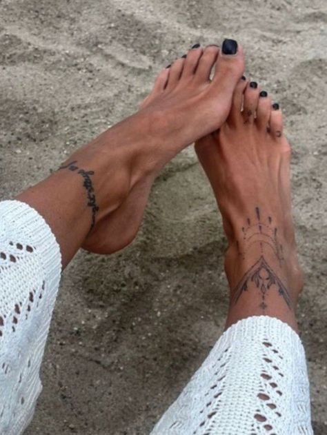 Sole Tattoo Foot, Feet Tatoos Woman, Achilles Heel Tattoo, Side Of Foot Tattoo, Feet Tattoos For Women Beautiful, Ornamental Foot Tattoo, Top Of Foot Tattoo, Women Foot Tattoos, Front Ankle Tattoo