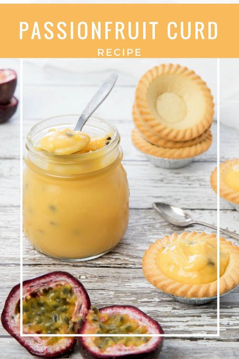 Passionfruit Butter, Scones Cream, Passionfruit Curd, Curd Cake, Easy Lemon Curd, Passion Fruit Curd, Passionfruit Recipes, Jam Recipes Homemade, Curd Recipe