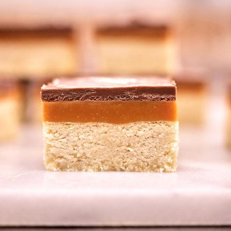 Classic Millionaires Shortbread – Cupcake Jemma Crumbs And Doilies, Millionaires Shortbread, Cupcake Jemma, Cookies Packaging, Millionaire Shortbread, Tray Bake Recipes, Buttery Shortbread, Tray Bake, Gluten Free Flour Blend