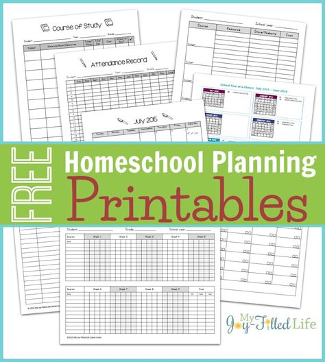 Homeschool Planning Resources & FREE Printable Planning Pages - My Joy-Filled Life Homeschool Daily Schedule Template, Homeschool Planning Printables, Homeschool Daily Schedule, Planning Pages, Homeschool Education, Curriculum Planning, School Plan, Homeschool Schedule, Homeschool Learning