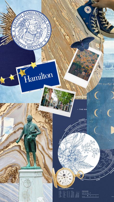 Hamilton College, College Apps, Academic Aesthetic, College Vision Board, Travel Collage, College Aesthetic, College Board, Scrapbook Book, Manifestation Board