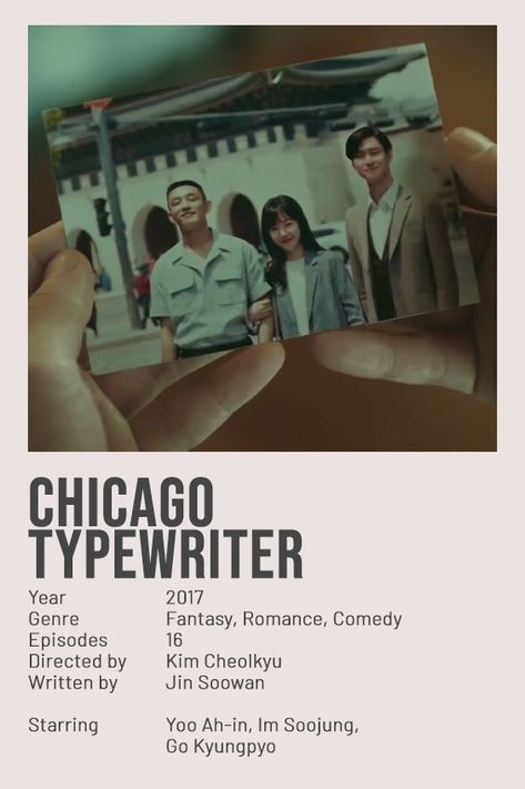 korean drama kdrama series minimalist poster Chicago Typewriter Kdrama Poster, Kdrama Names, Chicago Typewriter Kdrama, Chicago Typewriter, Kdrama Series, Series List, Kdramas To Watch, Kdrama Poster, Watch Drama