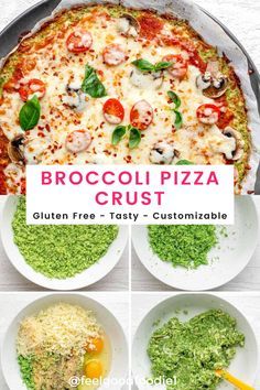 Broccoli Pizza Crust, Pizza Broccoli, Pizza Crust Gluten Free, Broccoli Crust, Broccoli Crust Pizza, Broccoli Pizza, Pizza Healthy, Low Sugar Diet Recipes, Health Meals