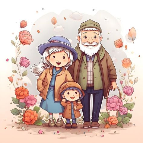 Line Art Template, Grand Parents Day, Grandparent Photo, Grand Parents, Cute Mobile Wallpapers, Parents Day, Art Template, Body Poses, Grandparents Day