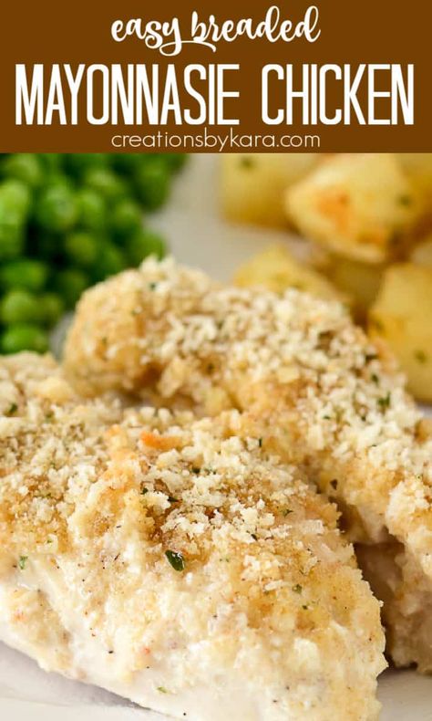 Mayonnaise Chicken Breast, Mayonnaise Chicken, Autumn Countryside, Baked Chicken With Mayo, Baked Chicken Recipes Easy, Mayonnaise Recipe, Breaded Chicken Breast, Countryside Cottage, Easy Chicken Dinner Recipes