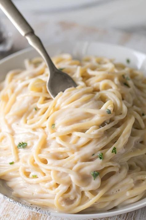 If you like creamy white pasta sauce, you will absolutely love this Olive Garden alfredo sauce recipe! It’s rich, creamy, and cheesy, and it has just the right amount of pizzazz -- compliments of the bit of garlic powder stirred in at the end. This recipe makes enough for four servings. Garden Pasta Sauce, Olive Garden Alfredo Recipe, Creamy White Pasta Sauce, Olive Garden Alfredo Sauce Recipe, Olive Garden Alfredo, Olive Garden Pasta, Cauliflower Alfredo Sauce, Olive Garden Alfredo Sauce, Garden Pasta