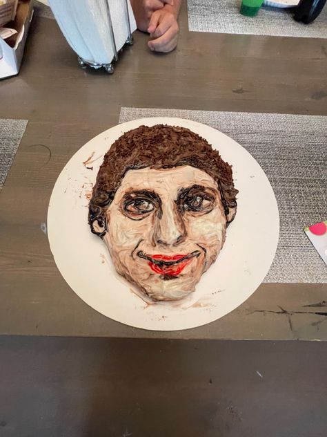 Michael Cera Cake, Funny Cursed, Aliens Guy, Minimalist Cake, Silly Guy, Michael Cera, Scott Pilgrim, Food Themes, Juno