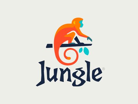 Jungle._______Let's connect: Instagram | TwitterContact me for work inquiry:SEND ME A 📩 Jungle Logo Design, Jungle Logo, Zoo Logo, Advert Design, Animals Logo, Monkey Logo, Pet Logo, Cartoon Image, Best Logo