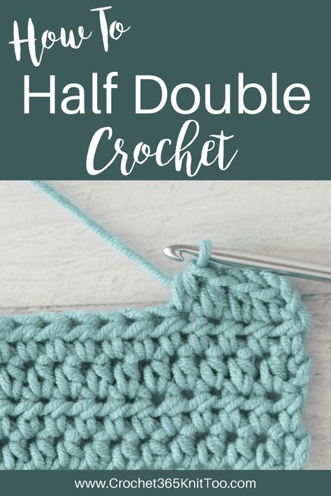 Learn how to half double crochet stitch (HDC) with this easy tutorial! #halfdoublecrochet #crochetstitches #hdc #crochet365knittoo How To Do A Hdc In Crochet, Half Double Crochet Tutorial Videos, How To Half Double Crochet, Crochet Double Stitch, Half Double Crochet Blanket, Double Crochet Stitch Tutorial, Double Crochet Baby Blanket, Mood Blanket, Hdc Crochet