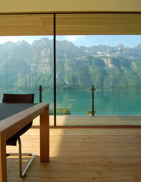 Modern Wooden House, Wooden House Design, Dreamy Places, Modern Lake House, Through The Window, Wooden House, Minimalist Bedroom, House In The Woods, Dream Home Design