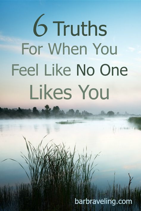 Do you ever feel like no one likes you? Often we believe lies that make us feel that way. Here are 6 lies and 6 truths that will help. No One Likes Me, Bible Teaching, Bible Study Help, Christian Relationships, Gospel Message, About Jesus, Encouraging Scripture, Daughters Of The King, Bible Studies