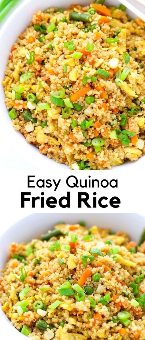 Quinoa Fried Rice Healthy, Quinoa Chicken Fried Rice, Fried Rice Quinoa Recipes, Quinoa And Rice, Quinoa Recipes Easy Side, Quinoa Recipes Curry, Simple Quinoa Recipes Side Dishes, Quinoa Recipes Side Dish For Salmon, Fried Quinoa Rice