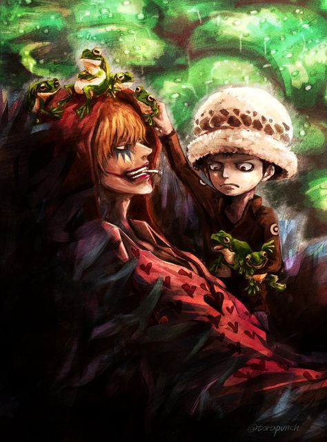 Donquixote Rocinante & Law - One Piece One Piece Jack Sparrow, Corazon And Law, One Piece Crossover, Law Corazon, Gijinka Pokemon, One Piece Wallpaper Iphone, One Piece Art, One Piece Ship, One Piece Funny