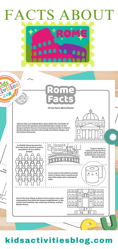 Italy Unit Study For Kids, Rome Coloring Pages, Ancient Rome Kids Projects, Ancient Rome For Kids, Ancient Rome Lessons, Ancient Rome Kids, Ancient Rome Activity, Ancient Rome Projects, Rome Activities