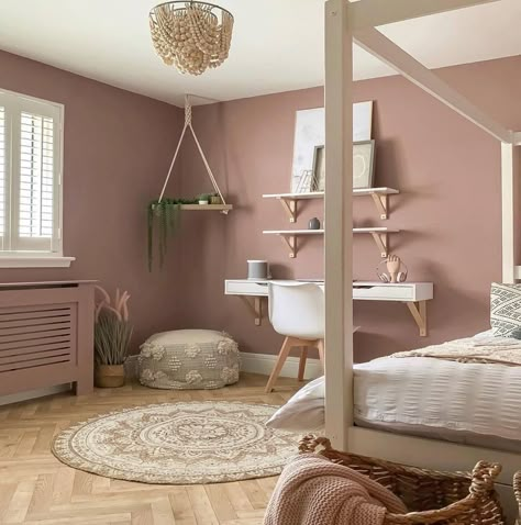 Dusty Pink Bedroom Kids Rooms, Small Bedroom Inspirations, Bedroom Paint Colors Master, Small Bedroom Inspiration, Ikea Drawers, Ikea Bedroom, Bedroom Wall Colors, Pink Bedrooms, Room Color