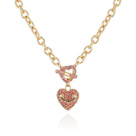 Juicy Couture Goldtone and Rose Heart Pendant Toggle Necklace For Women (As an Amazon Associate I earn from qualifying purchases) 2000s Accessories, Juicy Couture Necklace, Couture Necklace, Rosé Heart, Toggle Necklace, Gold Charm Necklace, Pets For Sale, Gold Tone Necklace, Drop Pendant