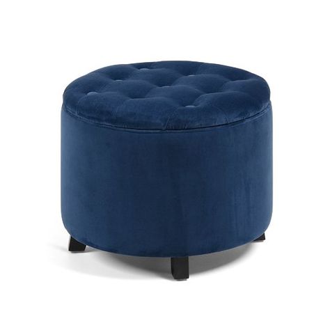 Velvet Footstool, Round Storage Ottoman, African Dresses Modern, Leather Footstool, Round Storage, Storage Footstool, Cocktail Ottoman, Home Additions, Cube Storage