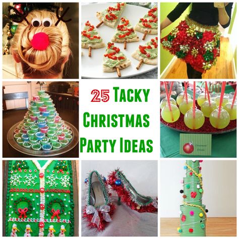 D.I.Y. Christmas Sarah Scoop Tacky Holiday Party, Ugly Christmas Sweater Party Ideas Food, Cute Ugly Christmas Sweater Party, Tacky Sweater Christmas Party, Best Ugly Christmas Sweater Funny Holiday Parties, Work Christmas Party Ideas, Tacky Christmas Party, Christmas Classroom Treats, Diy Ugly Christmas Sweater