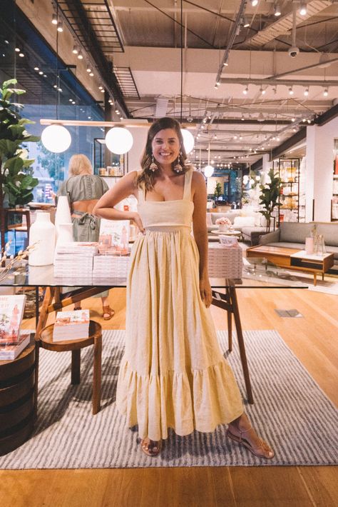 A Pair & A Spare | Photos From My Book Launch! Book Launch Outfit, Diy Backless, Book Launch Ideas, Diy Macramé, Linen Wrap Top, Diy Shorts, Gardening Flowers, Clothing Staples, Linen Collection