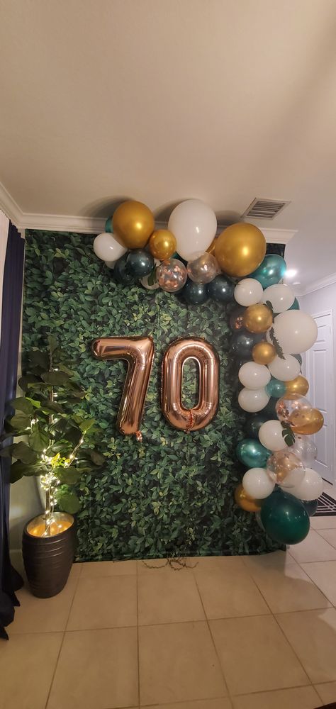 70th Birthday Photo Backdrop, 70 Yrs Old Party Ideas, Decorations For 70th Birthday Party For Men, Small 70th Birthday Party Ideas, 70th Birthday Backdrop Ideas For Mom, Grandma Bday Party Ideas, 60th Birthday Ideas For Grandma, Grandfather Birthday Decoration Ideas, Birthday Themes For Grandma