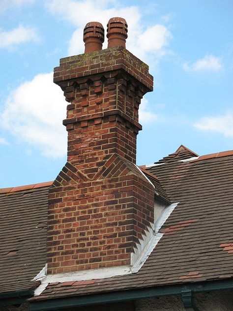 Chimney of the Prince Albert © Stephen Craven :: Geograph Britain and Ireland Medieval Chimney, Brick Wall Decor, Brick Images, Chimney Design, Roof Cap, Brick Chimney, Brick Detail, Brick Art, Chimney Cap