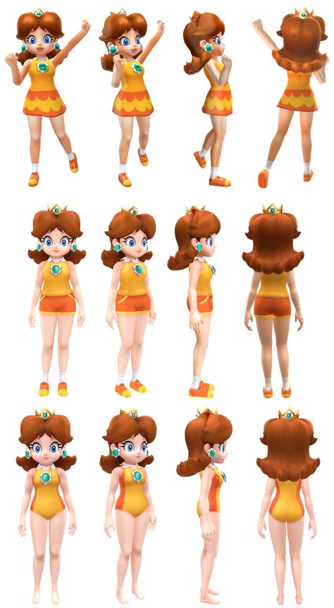 Series of Daisy in various sport outfits in transparency ! 👗🎽👙   #WeAreDaisy #PrincessDaisy #SuperMario #Nintendo Princess Peach Sport Outfit, Daisy Mario Outfit, Princess Peach Sports, Daisy Outfit Mario, Princess Daisy Outfits, Daisy Mario Kart, Daisy Mario Bros, Princess Daisy Cosplay, Daisy Nintendo