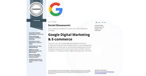 Google Digital Marketing Certificate, Digital Marketing Certificate, Google Certificate, Completion Certificate, Digital Marketing Channels, Entry Level Jobs, Marketing Analytics, Online Degree, Marketing Channel