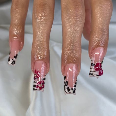 Book your next nail appt today! @bratcrylix - Not able to book? Order your next custom made press on set @bratcrylix with the order form in my bio! Check "press ons" highlight for more info🤗 - French nails , animal print nails , red nails, cheetah print nails , zebras print nails ,nail design , nail Inspo , nail ideas #atlnails #atlnailtech #atlnailsalon #atlantanails #atlantanailsalon #atlantanailtech #cummingganails #cummingganailsalon #cummingnails #cummingnailtech #alpharett... Nails Cheetah Print, Nail Cam, Nails Cheetah, Y2k Nail, Zebra Print Nails, Cheetah Print Nails, Cheetah Nails, Edgy Nails, Girly Acrylic Nails