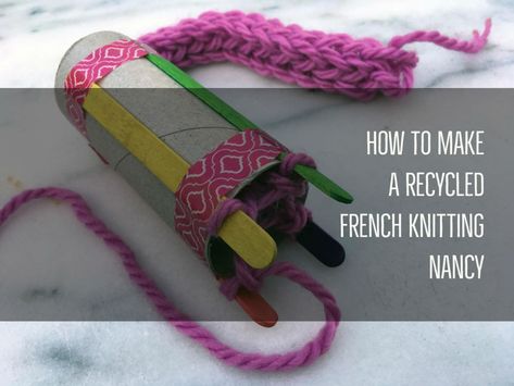 how to make a recycled french knitting nancy Knitting Nancy, How To Make Home, Spool Knitting, Red Kite, French Knitting, The Crafts, Lollipop Sticks, Modest Dress, Crafts For Kids To Make