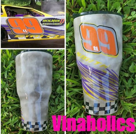 Racing Tumbler Cups, Chase Elliot, Semicolon Tattoo, Dirt Track Racing, Cricut Projects Beginner, Cup Ideas, Sprint Cars, Tumbler Ideas, Dirt Track