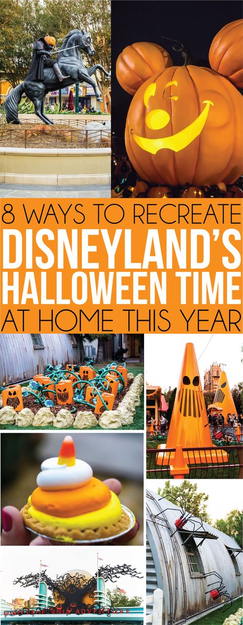 How Recreate Disneyland's Halloween Time at Home - fun Disney Halloween Party Ideas Disneyland October, Disneyland Halloween Party, Halloween Decorations Party Scary, Halloween Time At Disneyland, Scary Halloween Food, Disney Halloween Decorations, Disney Halloween Parties, Halloween Party Planning, Mickey Halloween Party