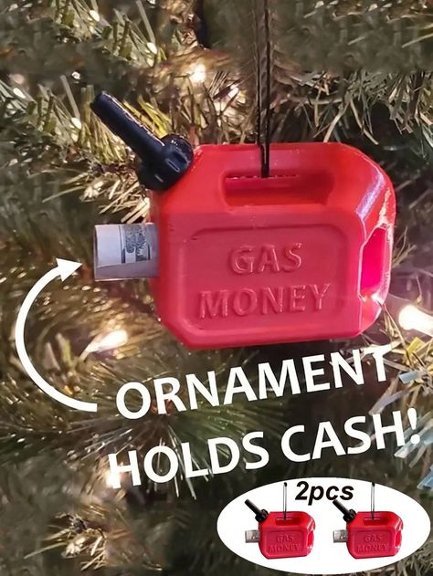 Red  Collar  PP Plain Travel Bottles and Containers Embellished   Luggage & Travel Gear Resin Packaging, Gas Money, Barrel Decor, Funny Christmas Tree, Funny Christmas Ornaments, Christmas Money Holder, Folding Origami, Christmas Money, Gas Cans