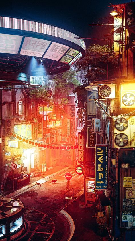 Stray Aesthetic, Stray Cat Game, Stray Art, Stray Game, Inspirational Digital Art, Cat Game, Game Rules, Sci Fi Series, Cyberpunk City