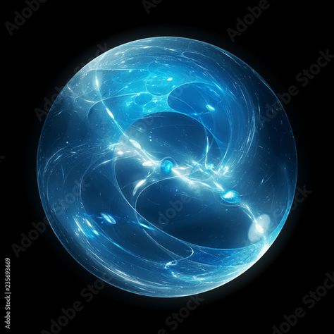 Stock Image: Blue glowing multidimensional energy sphere isolated on black Magic Orb, Sphere Art, Glowing Crystal, Glowing Orb, Armillary Sphere, Crystal Orb, Super Powers Art, Sci Fi Design, Magic Stones