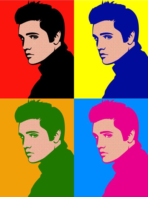 elvis presley pop art by reyexzyl.deviantart.com on @deviantART Elvis Pop Art, Andy Warhol Elvis, Elvis Presley Pop Art, Andy Warhol Pop Art, Pop Art Images, Pop Art Portraits, Pop Art Style, Art Portraits, Pop Art Painting