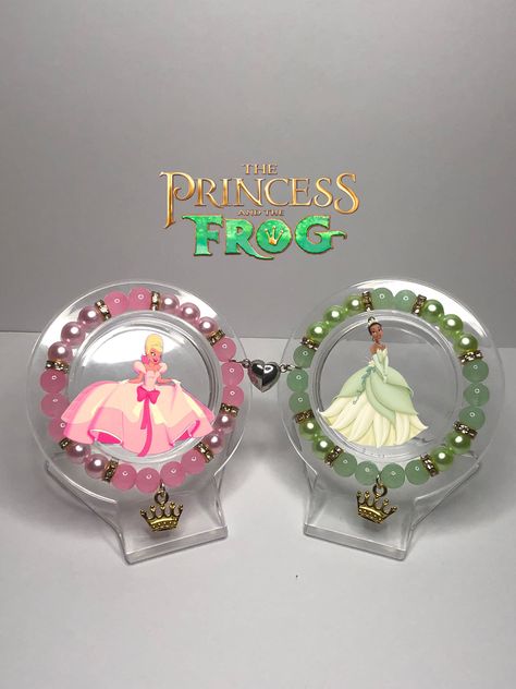 Princess and the frog matching bracelets 💞 Inspired Bracelets, Disney Bracelet, Princess Inspired, Princess And The Frog, Matching Gifts, Princess Charlotte, The Frog, Matching Bracelets, Beauty Book