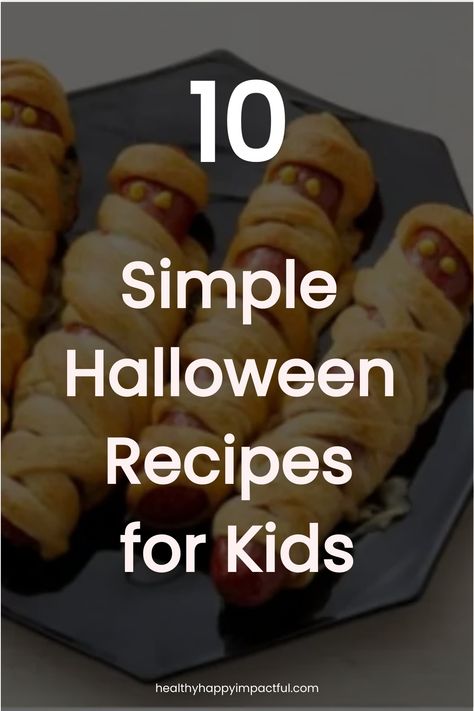 10 Simple Halloween Recipes for Kids Easy Halloween Food Recipes, Creepy Appetizers, Halloween Breakfast Food, Simple Halloween Treats, Food Scavenger Hunt, Halloween Costume Ideas For Family, Simple Halloween Recipes, Healthy Crockpot Dinners, Costume Ideas For Family